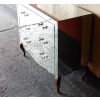 1940/50′ Commode Art Déco Miroir Vintage 3 Tiroirs 6 Poignées Verre 93 X 41 x cm