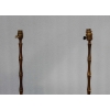 1970′ Paire De Lampadaires En Bronze Doré Maison Baguès Modèle Bambou H 142 cm | Biron 1970′ Paire De Lampadaires En Bronze Doré Maison Baguès Modèle Bambou H 142 cm