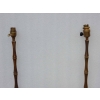 1970′ Paire De Lampadaires En Bronze Doré Maison Baguès Modèle Bambou H 142 cm | Biron 1970′ Paire De Lampadaires En Bronze Doré Maison Baguès Modèle Bambou H 142 cm