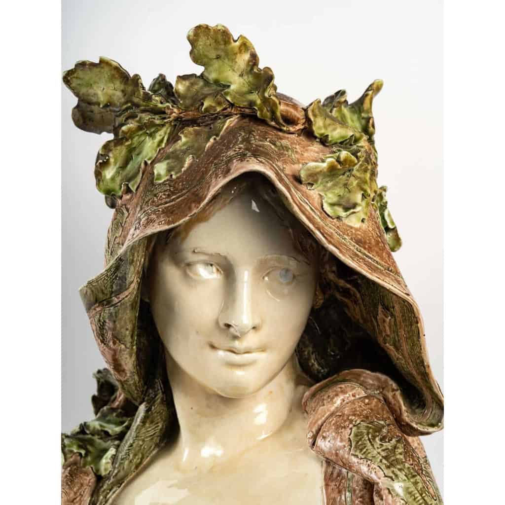 Buste en céramique de Carrier Belleuse, XXème siècle | Biron Buste en céramique de Carrier Belleuse, XXème siècle