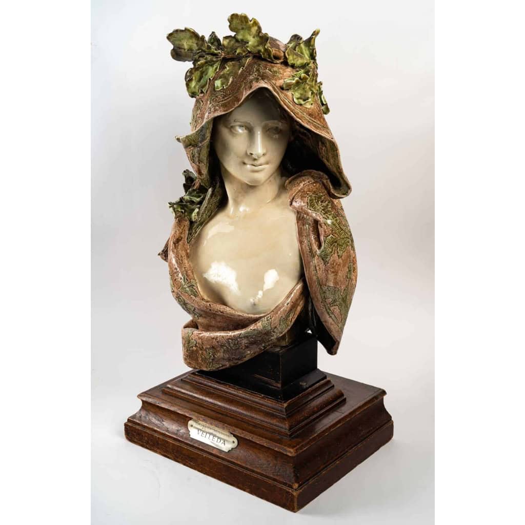 Buste en céramique de Carrier Belleuse, XXème siècle | Biron Buste en céramique de Carrier Belleuse, XXème siècle