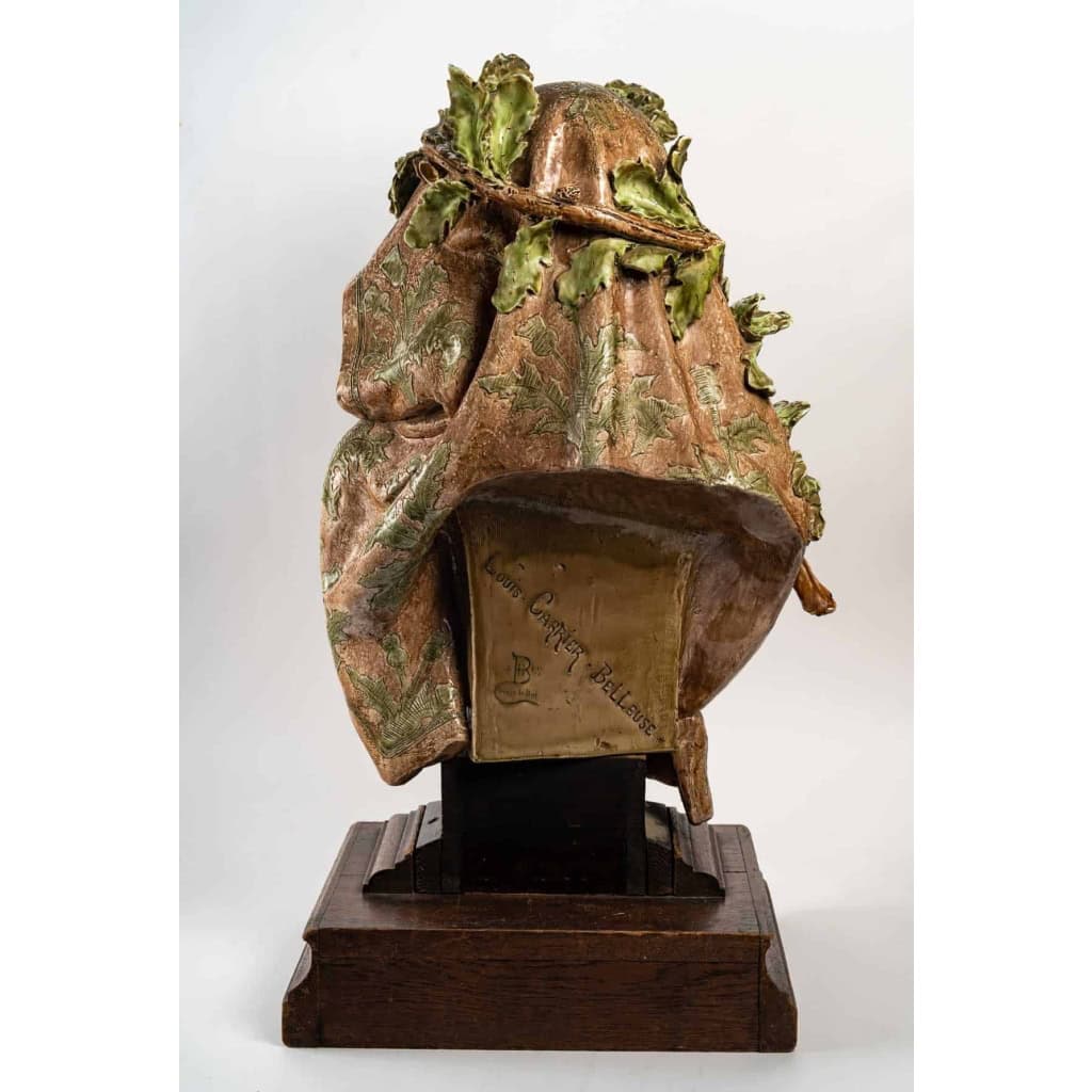 Buste en céramique de Carrier Belleuse, XXème siècle | Biron Buste en céramique de Carrier Belleuse, XXème siècle