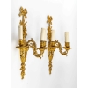 Paire d'appliques en bronze doré, style Louis XVI, époque Napoléon III