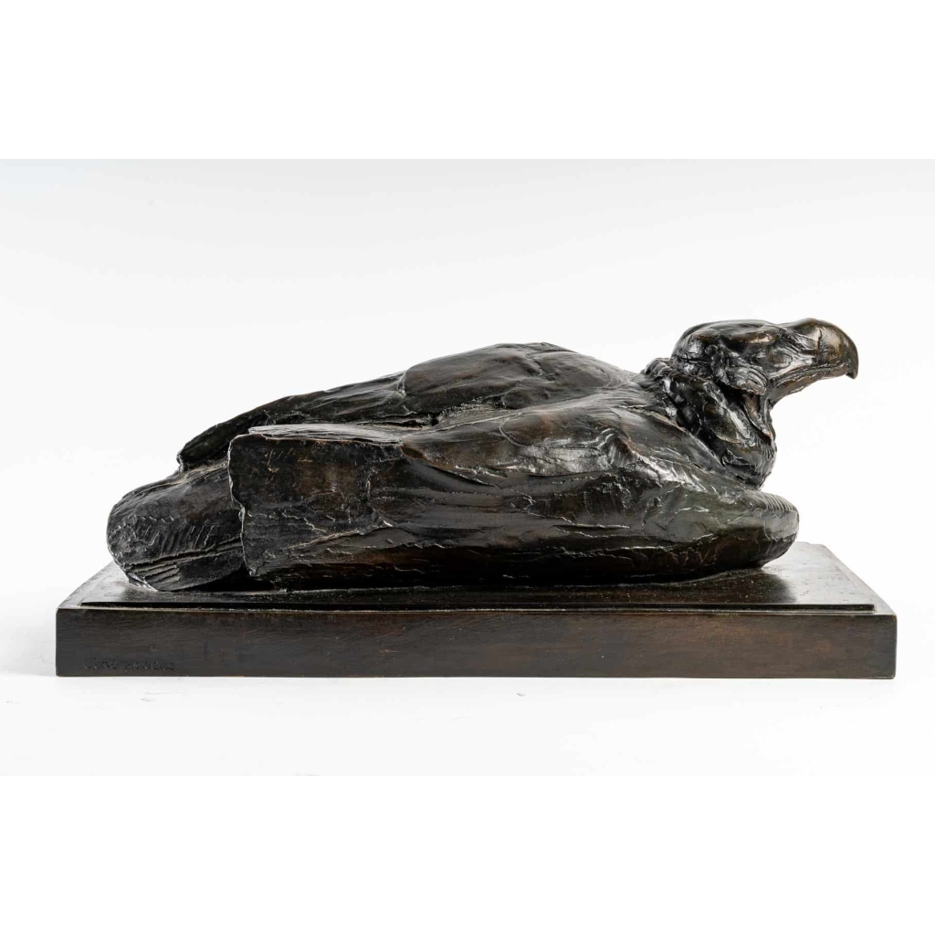 L’aigle, bronze d’Albéric Collin, XXème siècle | Biron L'aigle, bronze d'Albéric Collin, XXème siècle