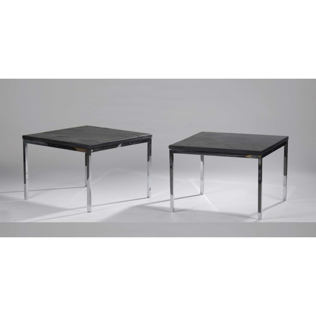 Florence KNOLL : Paire de tables basses | Biron Florence KNOLL : Paire de tables basses