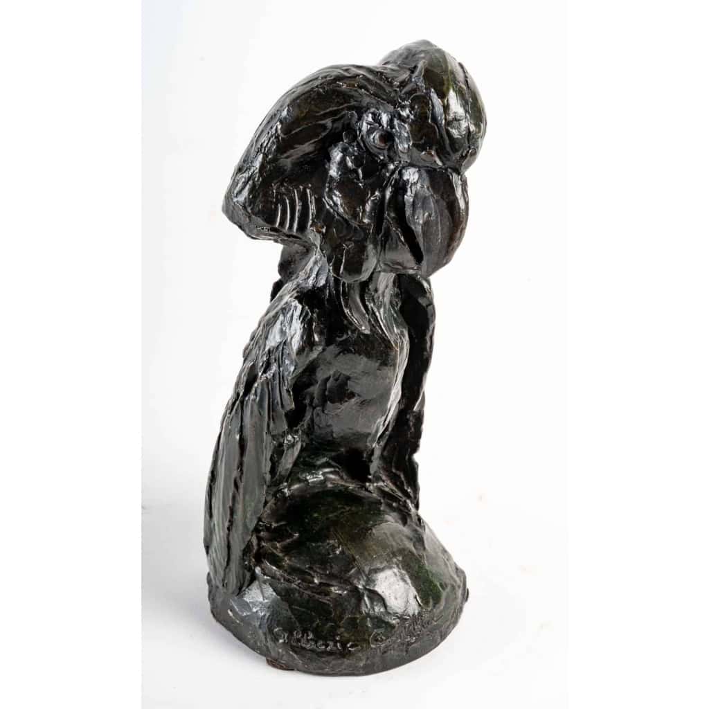 Le cacatoès, bronze d’Albéric COLLIN, XXème siècle | Biron ||||||||