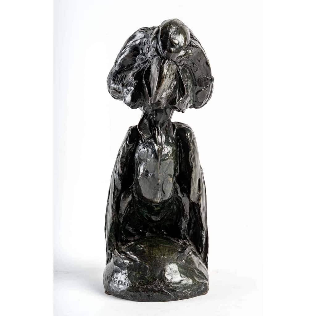 Le cacatoès, bronze d’Albéric COLLIN, XXème siècle | Biron Le cacatoès, bronze d'Albéric COLLIN, XXème siècle