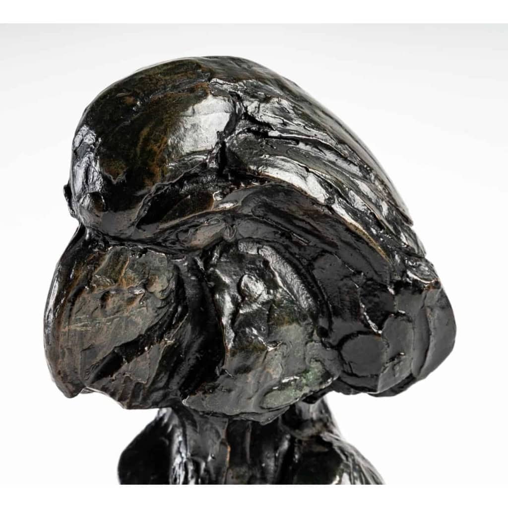 Le cacatoès, bronze d’Albéric COLLIN, XXème siècle | Biron Le cacatoès, bronze d'Albéric COLLIN, XXème siècle