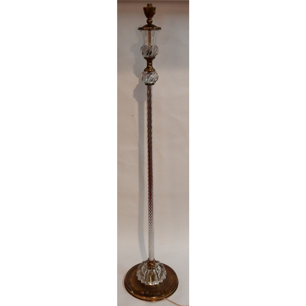 1950/70 Lampadaire Cristal Et Laiton Saint Louis | Biron |||||||||