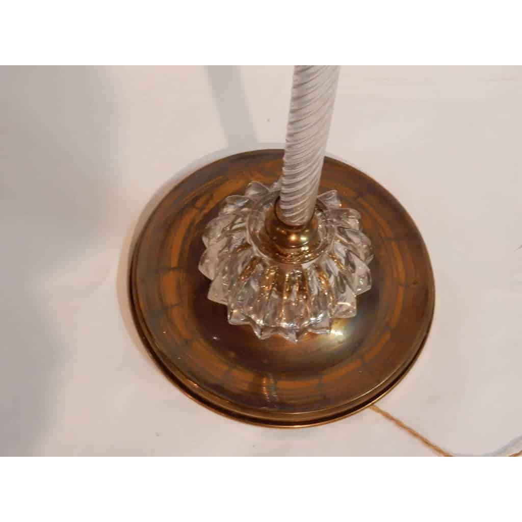 1950/70 Lampadaire Cristal Et Laiton Saint Louis | Biron 1950/70 Lampadaire Cristal Et Laiton Saint Louis