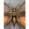 1970′ Paire D’Appliques Papillon en Bronze/Laiton, Duval Brasseur Ou Isabelle Faure, 4 Ampoules, Ailes d’Agate: 53X45cm | Biron 1970′ Paire D’Appliques Papillon en Bronze/Laiton, Duval Brasseur Ou Isabelle Faure, 4 Ampoules, Ailes d’Agate: 53X45cm