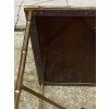 1950′ Table Maison Baguès Ou Maison Jansen Décor Bambou en Bronze Doré Avec Plateau Laque de Chine 42 X 56 X H 45 CM