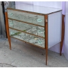 1960/70 Commode Art Déco Miroir 3 Tiroirs Décorés