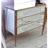 1960/70 Commode Art Déco Miroir 3 Tiroirs Décorés