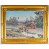 Halte à l’oasis datée 1903, Gouache Orientaliste Signée P. PASCAL | Biron |||||||