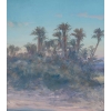 Halte à l’oasis datée 1903, Gouache Orientaliste Signée P. PASCAL | Biron Halte à l'oasis datée 1903, Gouache Orientaliste Signée P. PASCAL