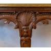 Console en bois sculpté, dessus en marbre, XVIIIème siècle