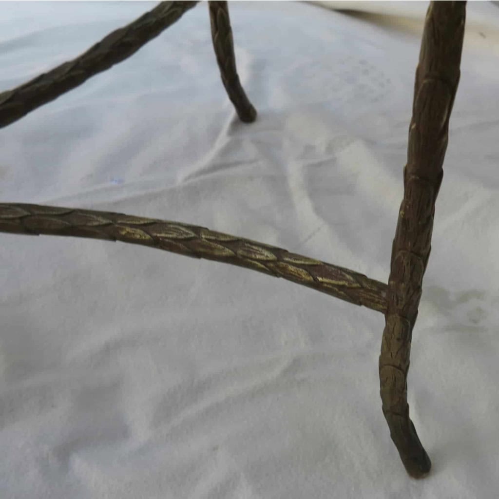 1970′ Table Basse en Bronze Maison Baguès, Entretoise
