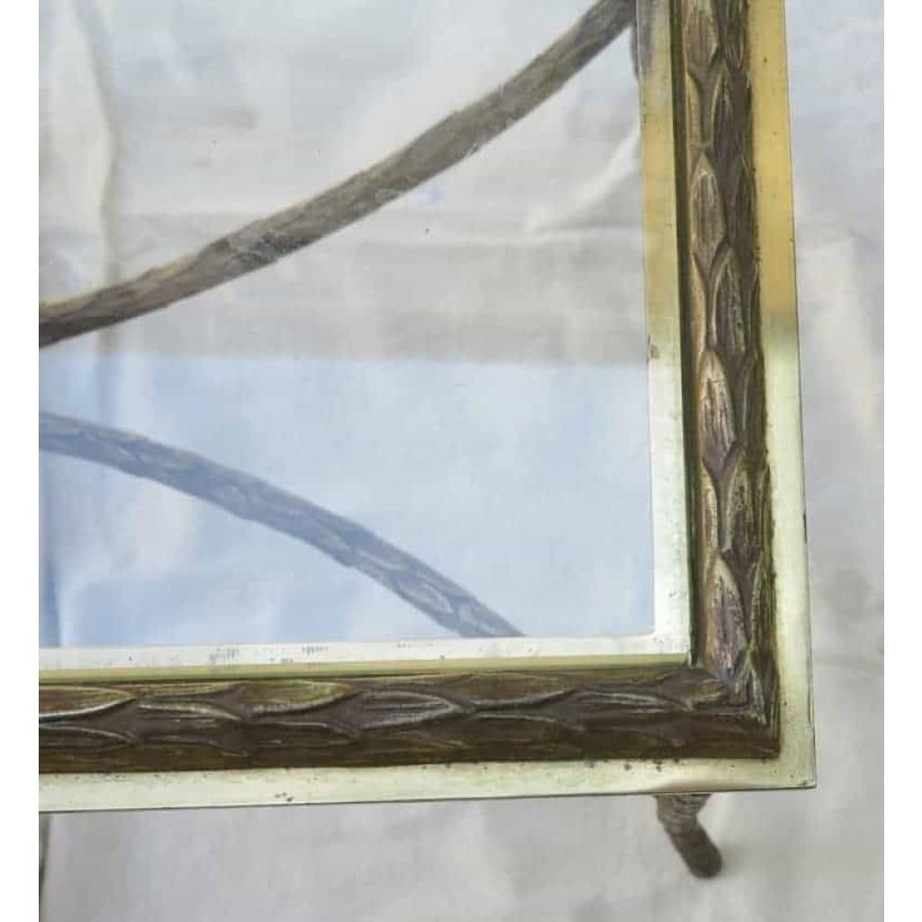 1970′ Table Basse en Bronze Maison Baguès, Entretoise