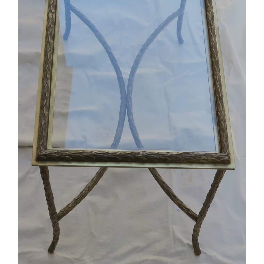 1970′ Table Basse en Bronze Maison Baguès, Entretoise