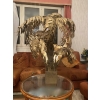 1970′ Lampadaire Palmier, en Laiton Maison Jansen 3 Têtes Style Brutaliste | Biron ||||||||||||||