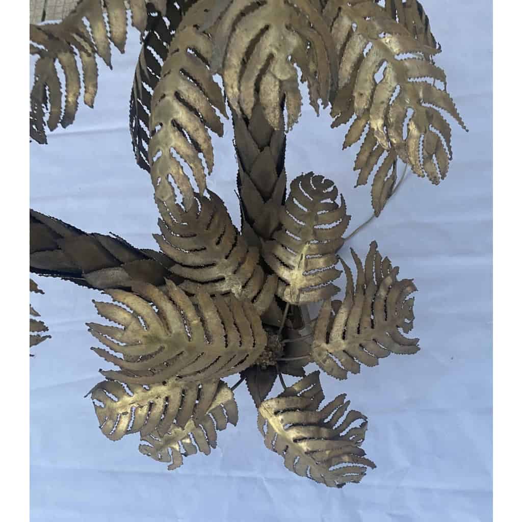 1970′ Lampadaire Palmier, en Laiton Maison Jansen 3 Têtes Style Brutaliste | Biron 1970′ Lampadaire Palmier, en Laiton Maison Jansen 3 Têtes Style Brutaliste