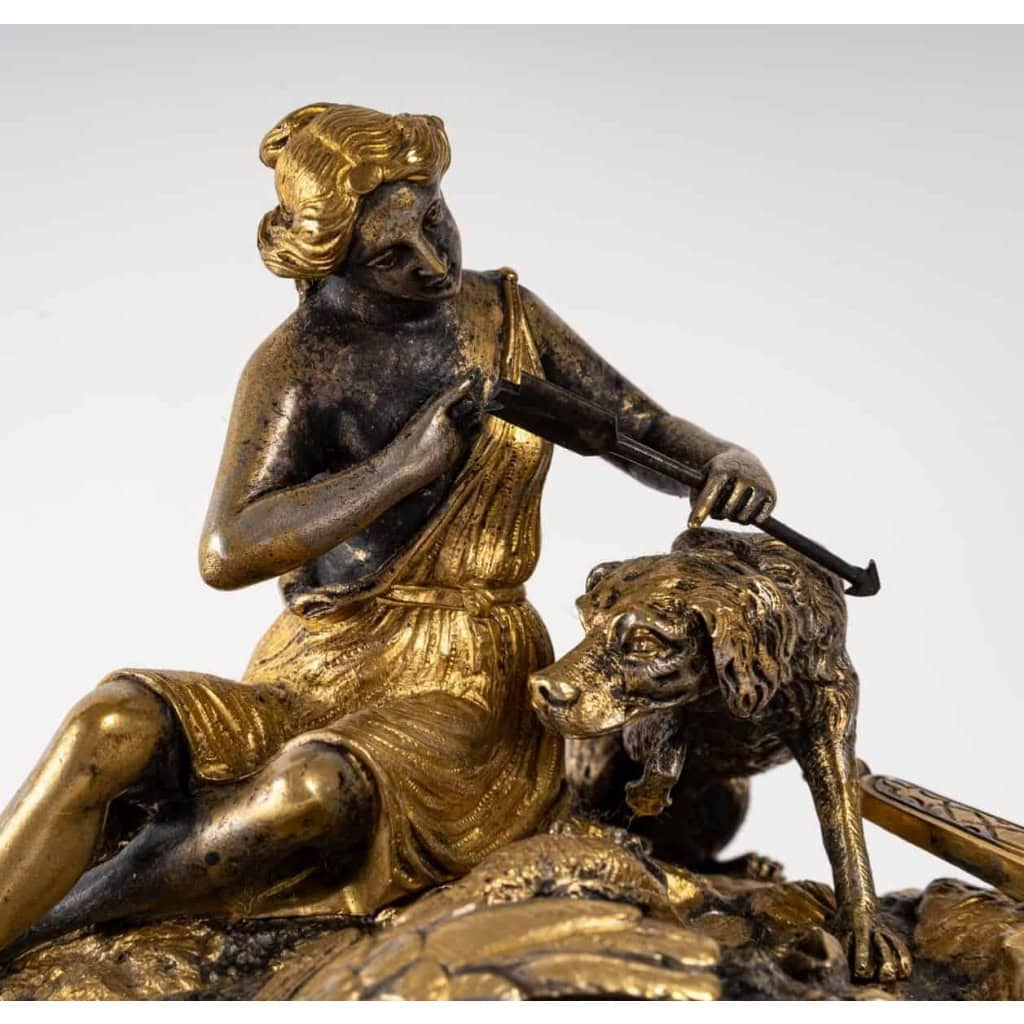Boîte en bronze doré et argenté, XIXème siècle | Biron Boîte en bronze doré et argenté, XIXème siècle