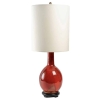 1970 Lampe en faïence couleur « sang de boeuf » Maison Roche | Biron |||||