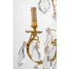 Paire d'appliques en bronze et cristal, style Louis XV