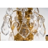 Paire d'appliques en bronze et cristal, style Louis XV