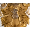 Paire d'appliques en bronze et cristal, style Louis XV