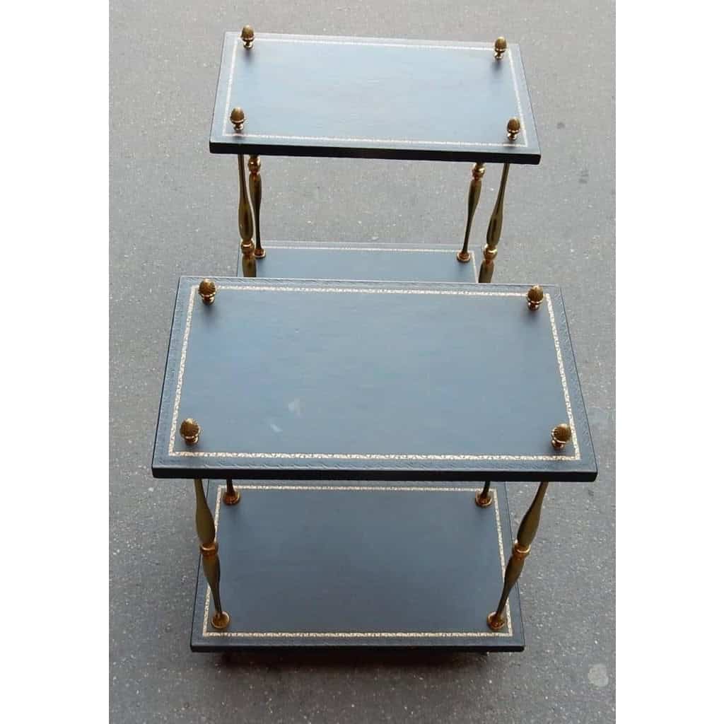 1950/70′ Paire de Bouts de Canapés Maison Baguès Montants Laiton Style Empire