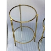 1950/70′ Paire de Guéridons Ronds Bronze Doré Maison Ramsay Diamètre 40 x H 60 cm | Biron 1950/70′ Paire de Guéridons Ronds Bronze Doré Maison Ramsay Diamètre 40 x H 60 cm