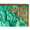 Atypique sous main en malachite Russe et bronze doré XIX siècle | Biron Atypique sous main en malachite Russe et bronze doré XIX siècle