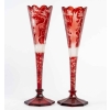 Paire de vases en bohême en forme flûte, XIXème siècle | Biron ||||||||