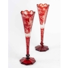 Paire de vases en bohême en forme flûte, XIXème siècle | Biron Paire de vases en bohême en forme flûte, XIXème siècle