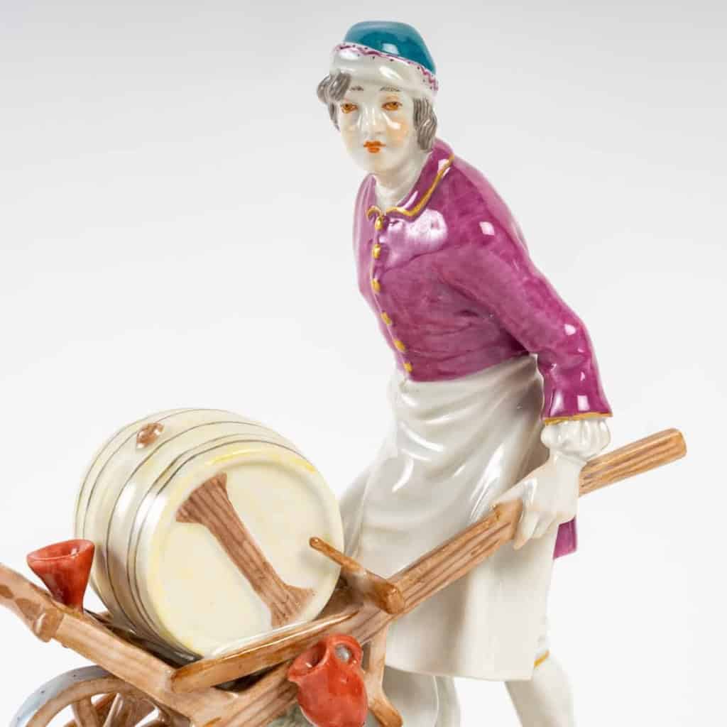 Le vinaigrier, Meissen, « les cris de Paris « , XIXe siècle. | Biron Le vinaigrier, Meissen, "les cris de Paris ", XIXe siècle.