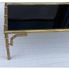 1950/70 Table Basse en Bronze Doré Maison Baguès Modèle Bambou 40 X 81 X H 40 cm