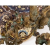 Paire d'appliques en bronze et émail, XIXème siècle