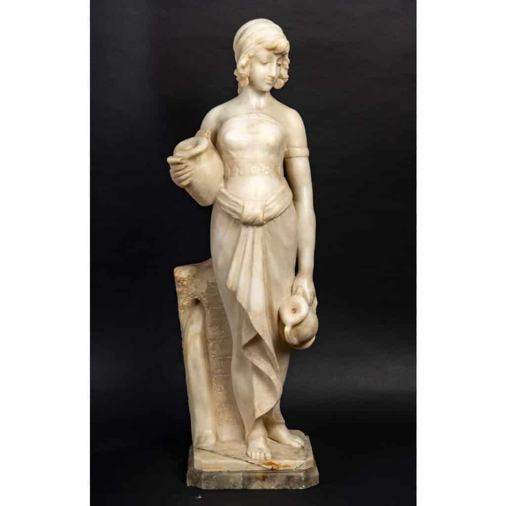 Statue en albatre « Porteuse d’eau », XIXème-XXème siècle | Biron ||||||||||||