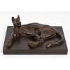 Serval couché, bronze signé Thierry Van Ryswyck, XXème siècle | Biron |||||||||