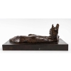 Serval couché, bronze signé Thierry Van Ryswyck, XXème siècle | Biron Serval couché, bronze signé Thierry Van Ryswyck, XXème siècle