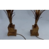 1950/70 Paire de Lampes Aux Roseaux en Laiton et Bronze Doré Signées Charles | Biron 1950/70 Paire de Lampes Aux Roseaux en Laiton et Bronze Doré Signées Charles