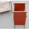 1950′ Paire de Tables Maison Baguès Décor Bambou en Bronze Doré Avec Plateaux Laque de Chine 60 X 35 X H 56