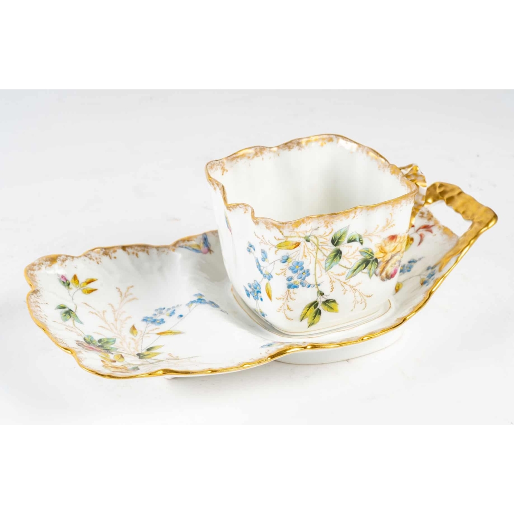  » Tartineur « fleuri en porcelaine de Paris, XIXème siècle | Biron |||||||||||