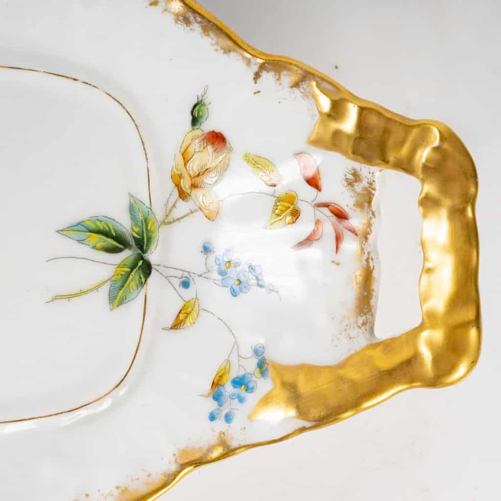  » Tartineur « fleuri en porcelaine de Paris, XIXème siècle | Biron " Tartineur "fleuri en porcelaine de Paris, XIXème siècle