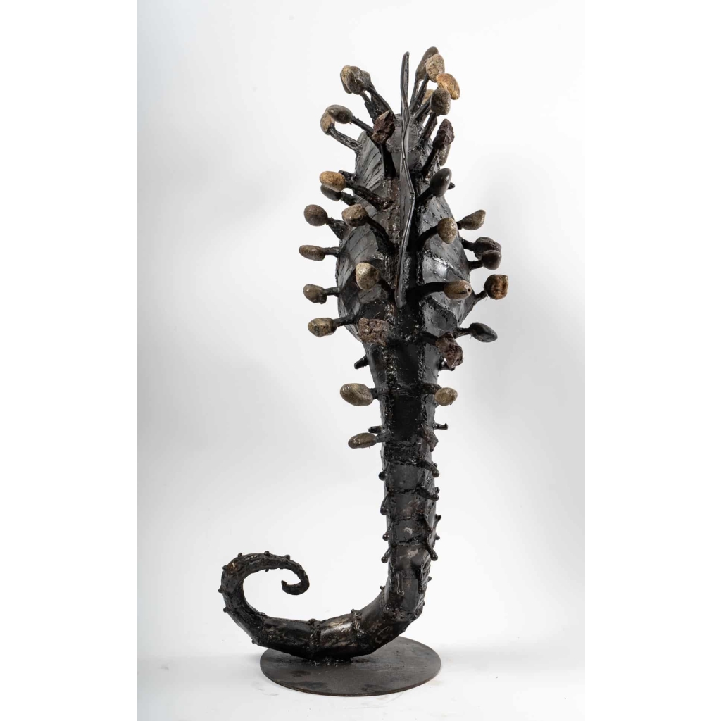 Sculpture hippocampe en acier, XXème siècle | Biron Sculpture hippocampe en acier, XXème siècle