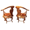 Paire de fauteuils Indochinois ? en orme des années 60/70 | Biron Paire de fauteuils Indochinois ? en orme des années 60/70
