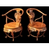 Paire de fauteuils Indochinois ? en orme des années 60/70 | Biron Paire de fauteuils Indochinois ? en orme des années 60/70