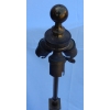 1950/70 Paire de Lampes Aux Obélisques en Laiton et Bronze Argentées et Dorées Signées Charles